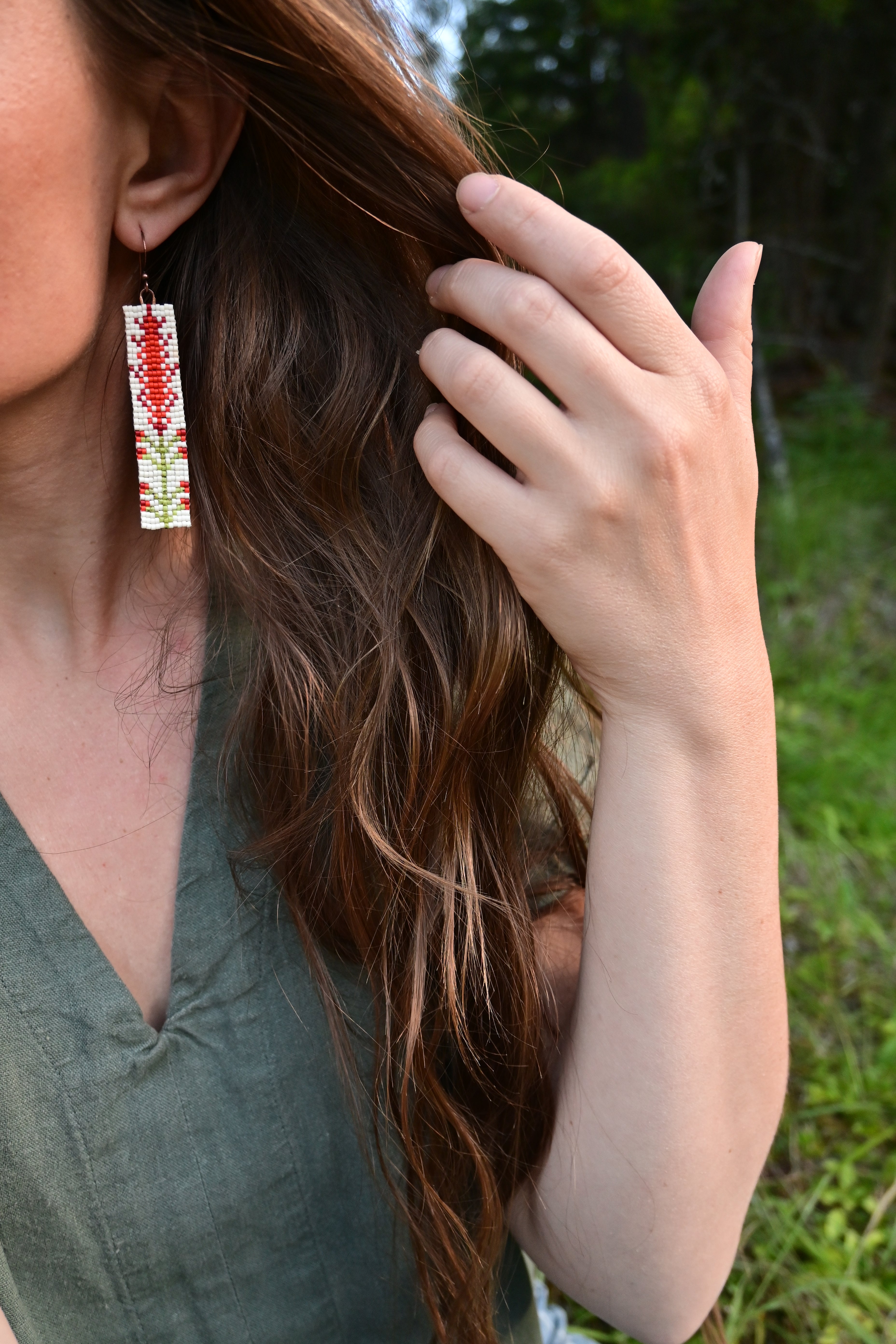 Indian Paintbrush Earrings