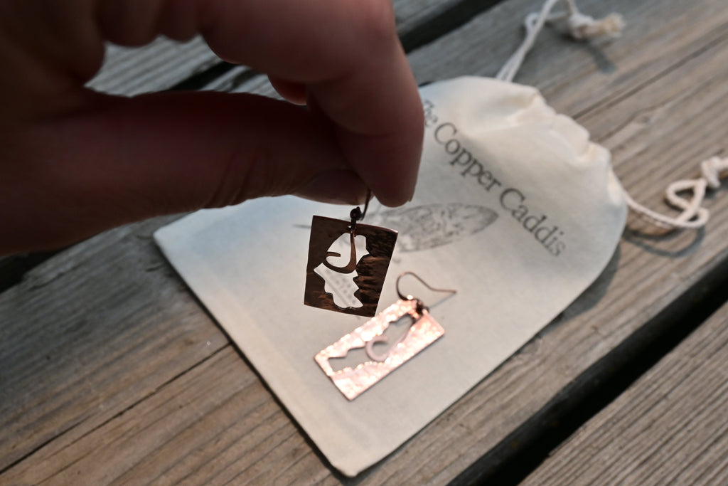 Copper Trout Earrings