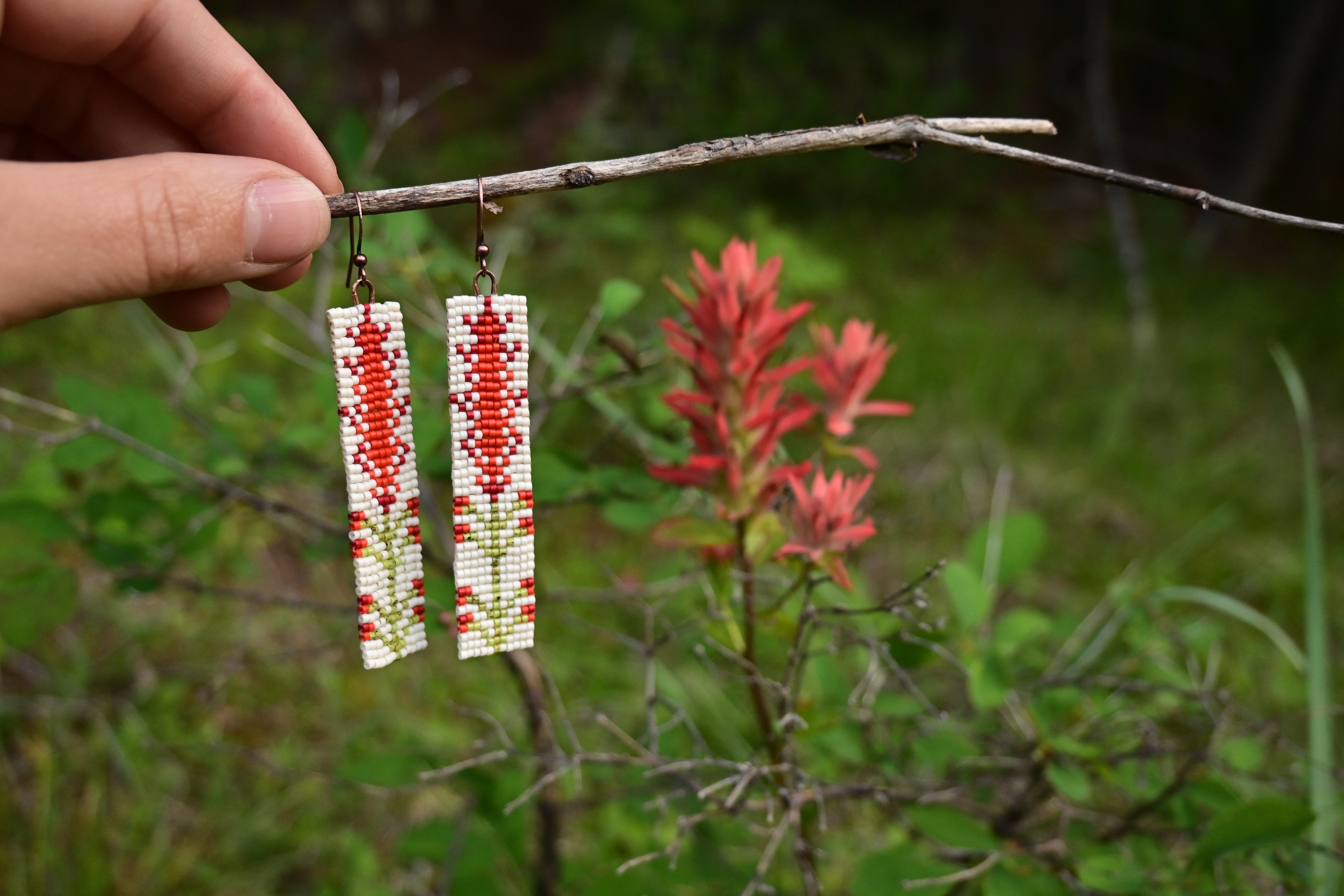 Indian Paintbrush Earrings