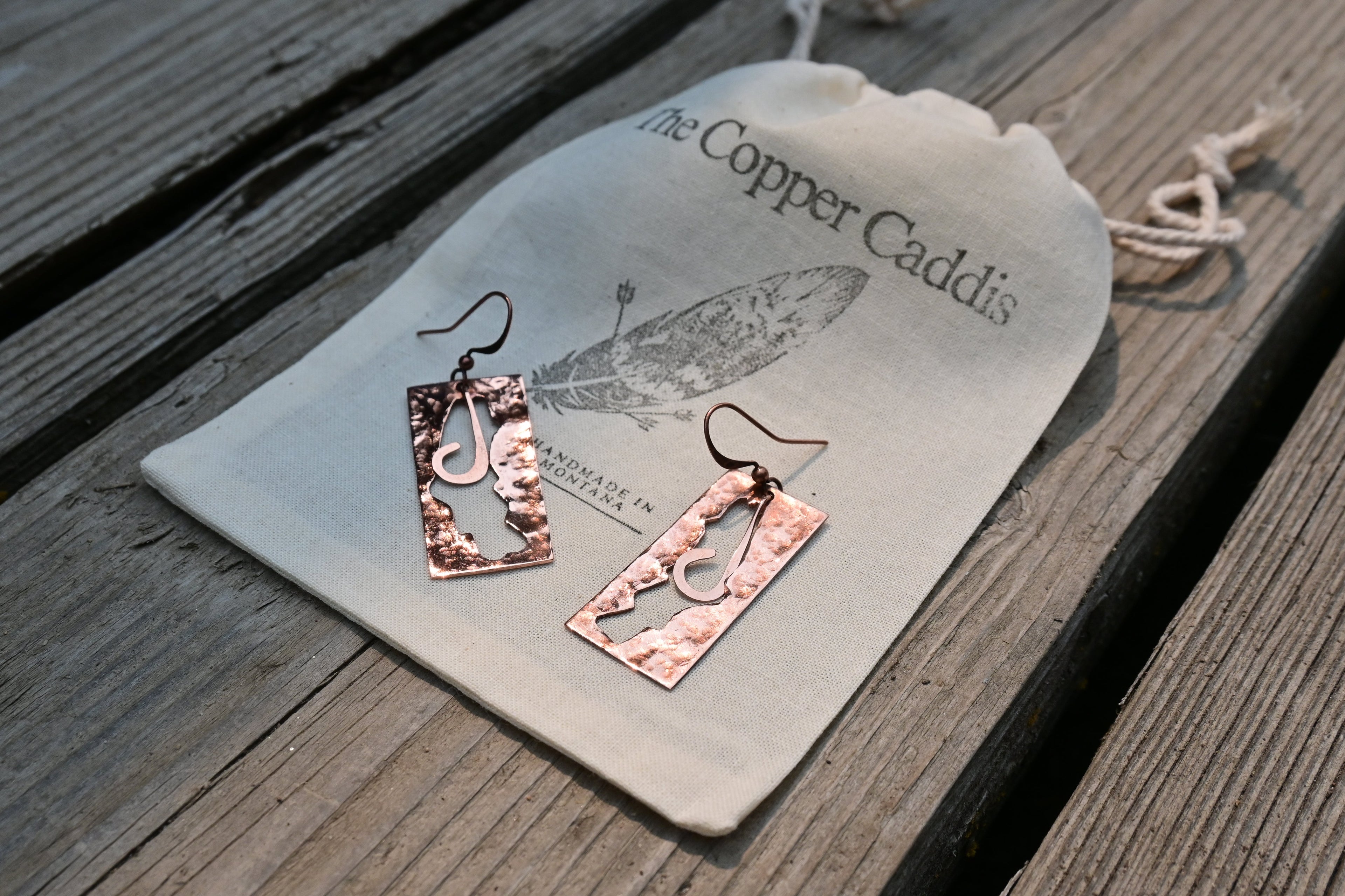 Copper Trout Earrings