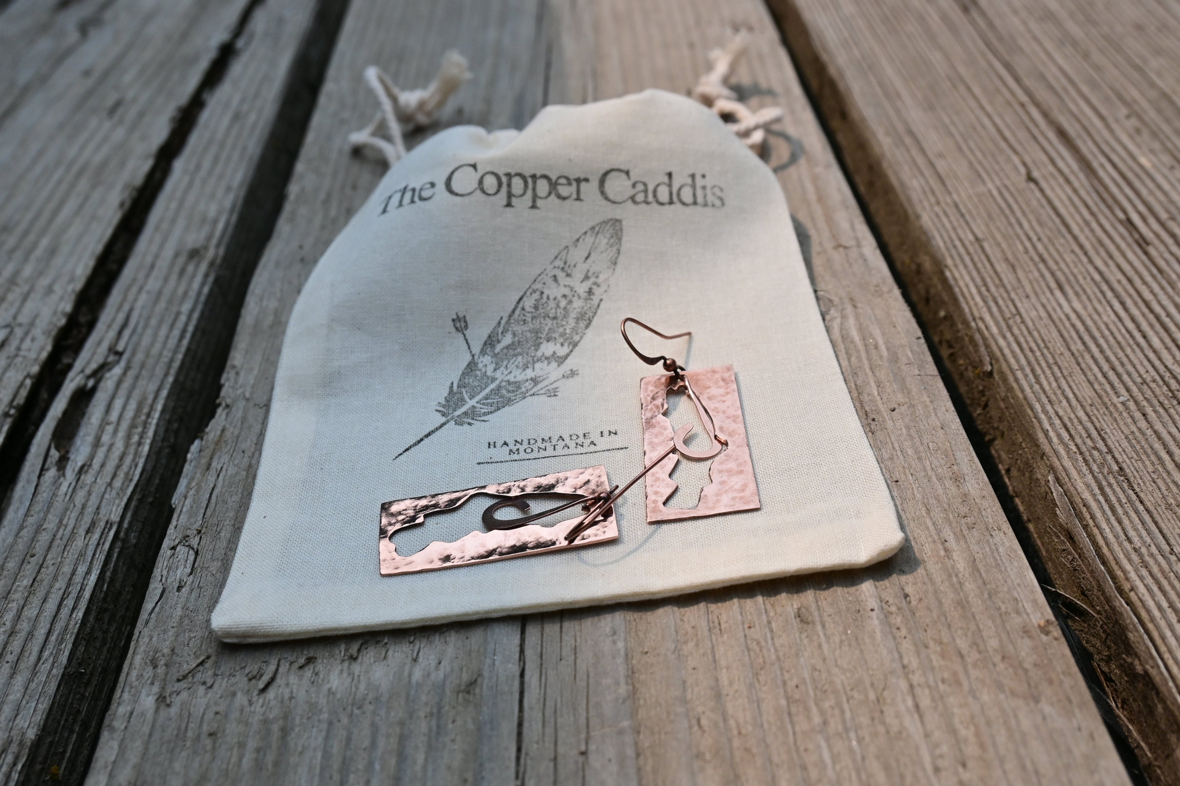 Copper Trout Earrings